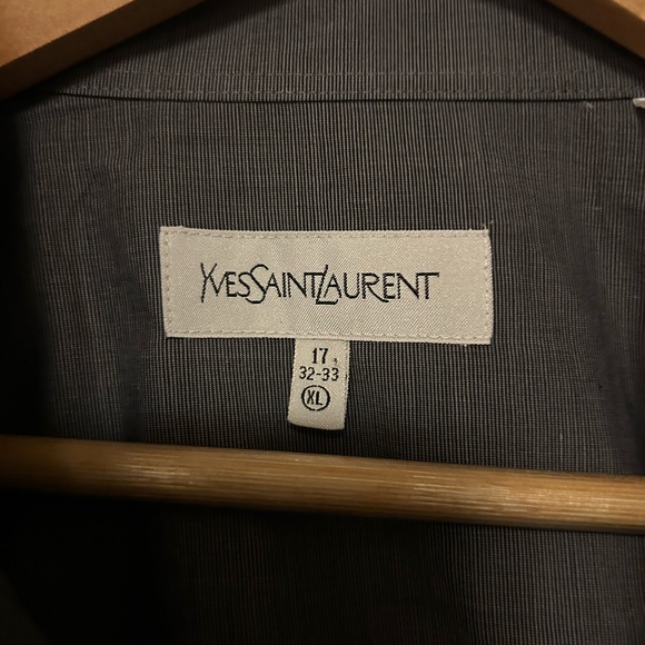 Yves Saint Laurent Men’s Grey Button Down Shirt - Size 17 (XL) - Picture 4 of 7